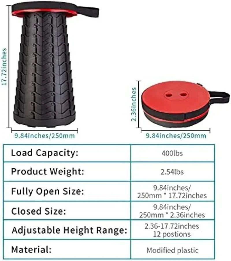 Collapsible Heavy-Duty Folding Stool – Built for Strength, Designed for Adventure