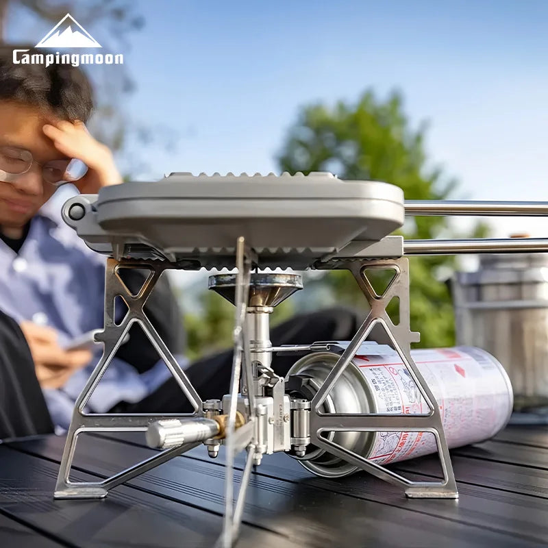 CAMPINGMOON XD-3NE Butterfly Portable Folding Gas Stove Windproof Outdoor Camping Hiking Accessory