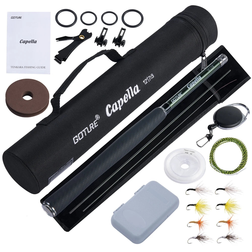 Goture Tenkara Fly Fishing Rod Combo – Ultralight Carbon Fiber Rod Set
