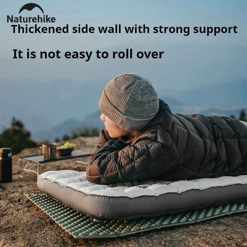 Naturehike R6.5 Inflatable Mat – 10cm Thick | 20D Nylon TPU | Ultralight Camping Air Bed