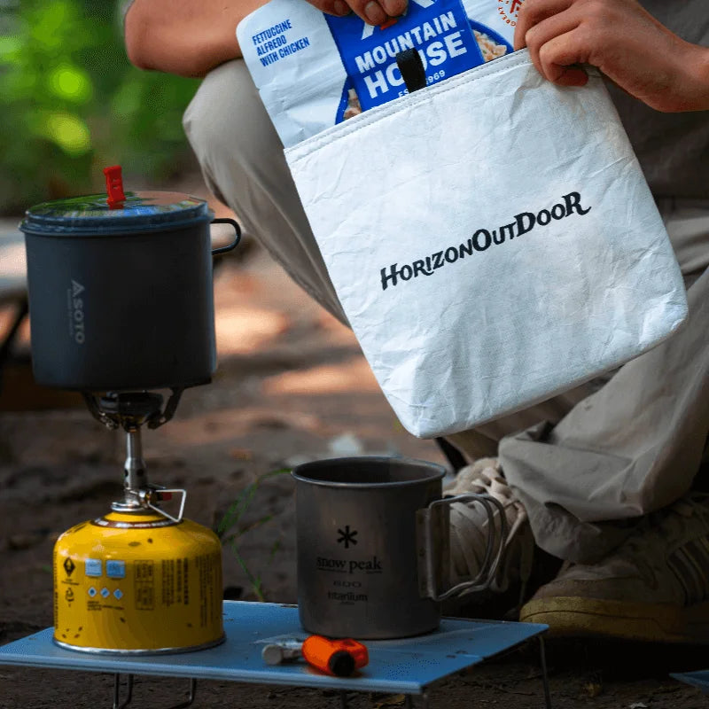 Outdoor Tyvek® Insulated Food Pouch – Ultralight Waterproof Meal Warmer Bag for Hiking, Camping & Backpacking