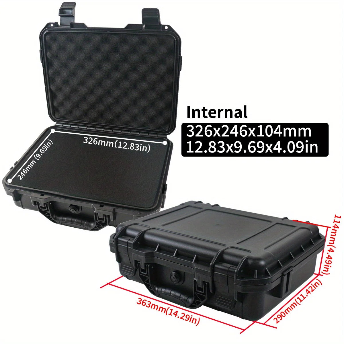 Waterproof Hard Case with Pre-Cut Sponge Storage | Impact-Resistant Case