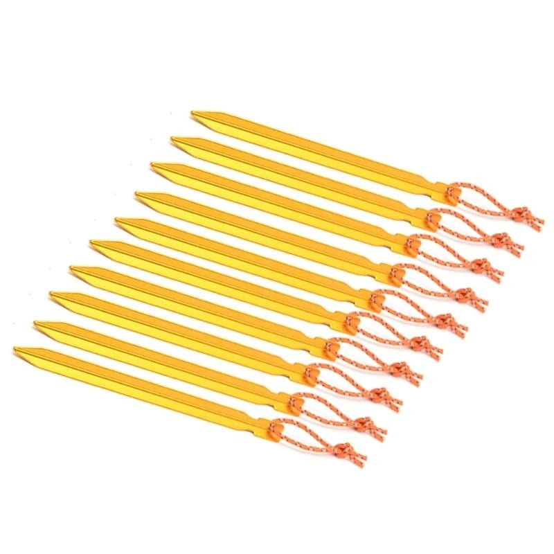 10Pcs Heavy-Duty Aluminum Alloy Tent Stakes – Secure Your Shelter Anywhere