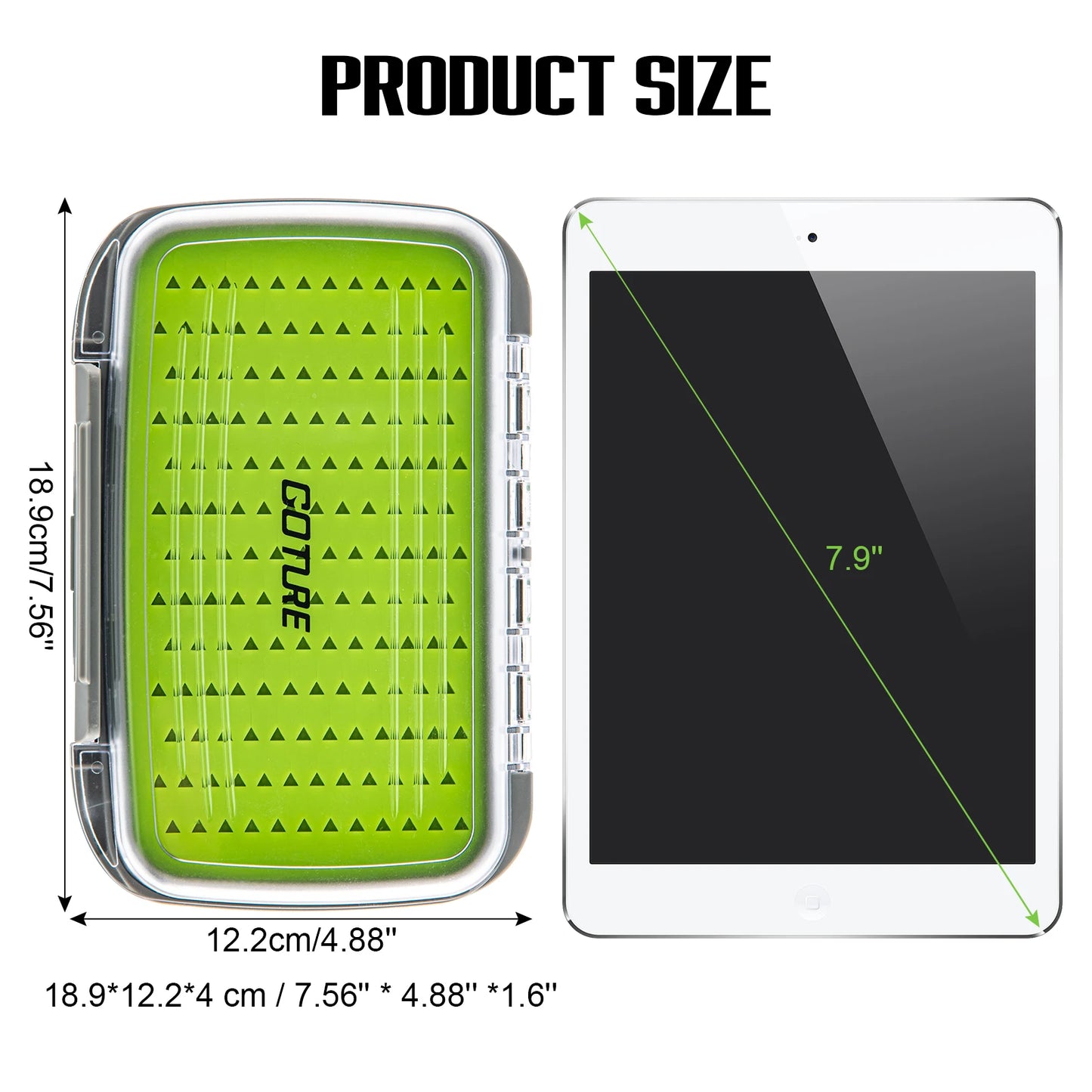 Goture Waterproof Fly Fishing Storage Box – Double-Sided Silicone Insert Tackle Organizer