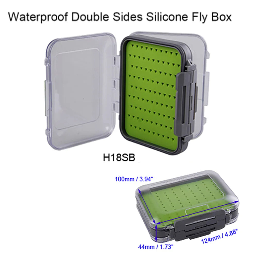 Aventik 100% Waterproof Fly Box Silicone Transparent Fishing Box Fishing Storage