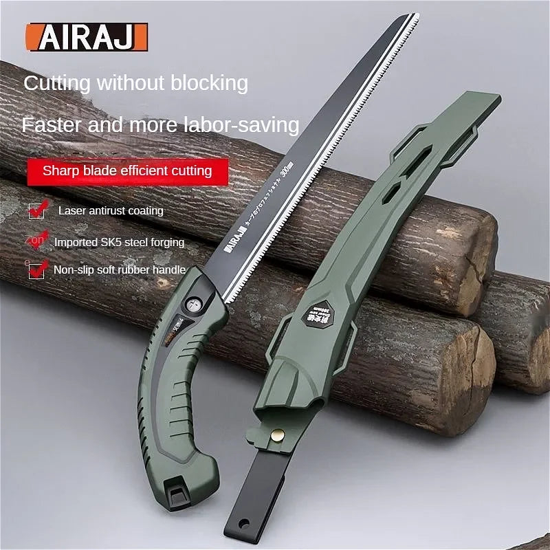 AIRAJ Japanese Style Hand Saw – Precision Cutting for Woodworking & Gardening
