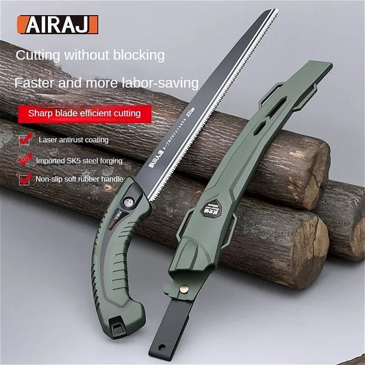 AIRAJ Japanese Style Hand Saw – Precision Cutting for Woodworking & Gardening