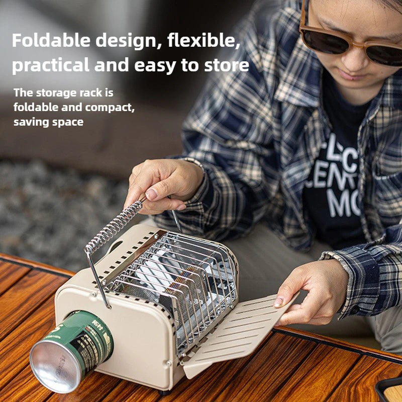 Outdoor Mini Heating Stove – Portable Camping Gas Heater for Fishing, Car Use & Winter Camping