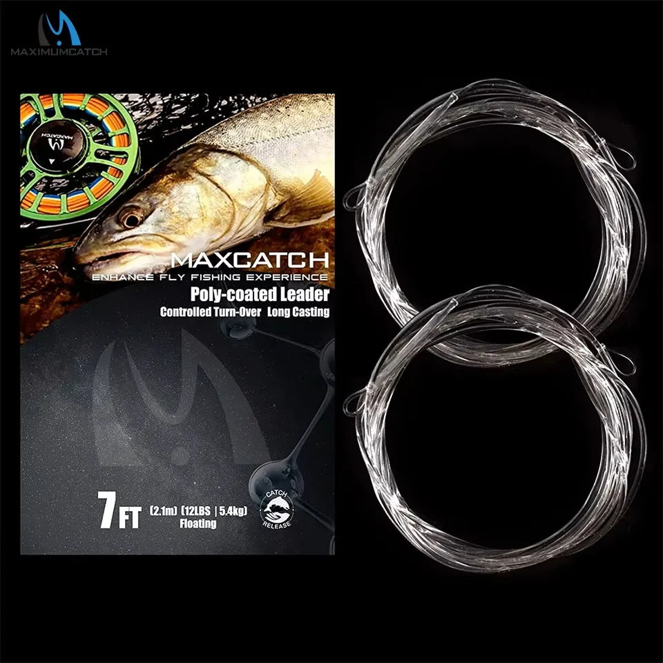 MAXIMUMCATCH PolyLeader Fly Fishing Line – 2PCS Set (7–10FT)