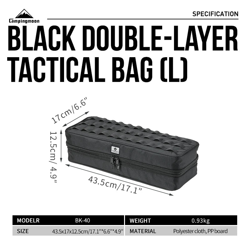 CAMPINGMOON BK-40 Black Waterproof Canvas Storage Bag