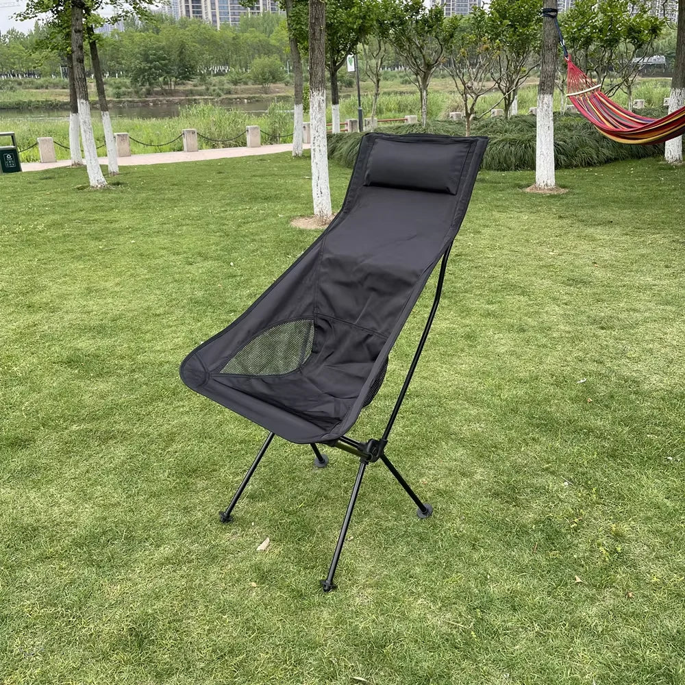 Ultralight Folding Chair – Portable & Extended Comfort for Camping, Fishing & More