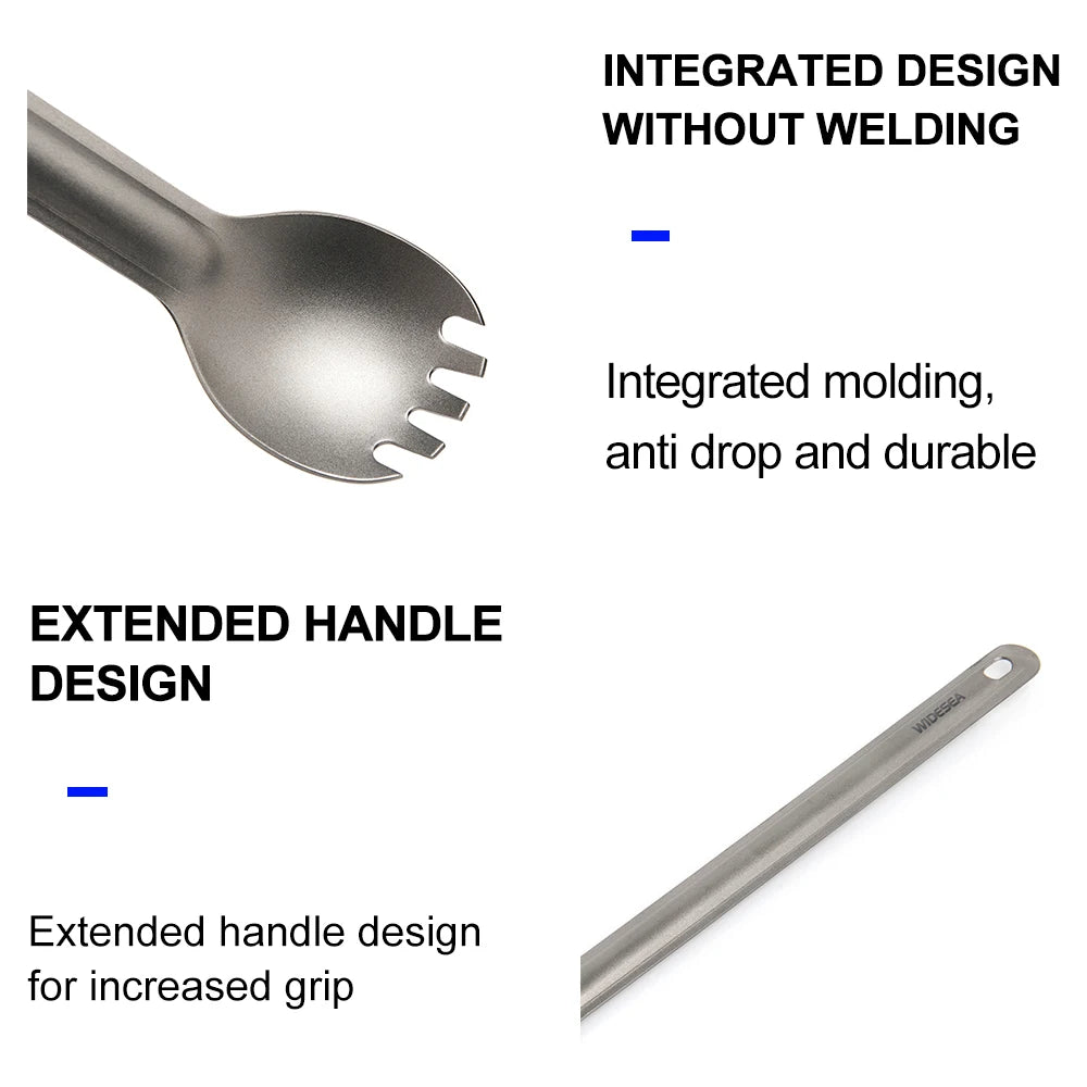 Titanium Spork & Spoon – Ultralight Tableware for Outdoor Dining