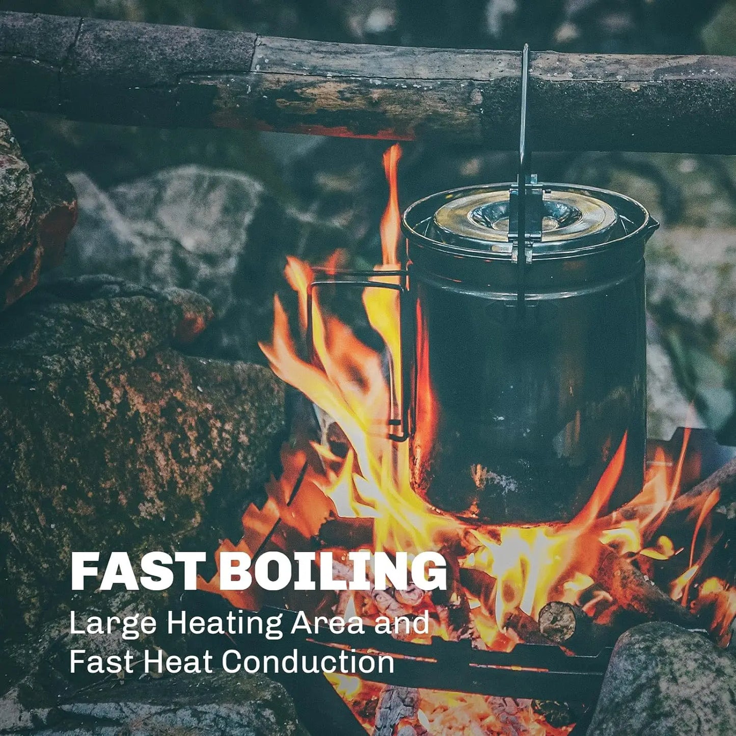 Fire Maple 1.2L Stainless Steel Steamer Pot – Lockable Lid Cookware for Camping, Hiking & Bushcraft