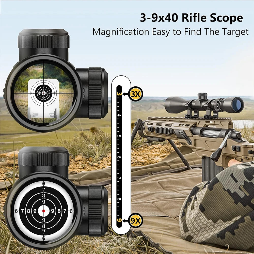3‑9×40 Variable Power Hunting Scope