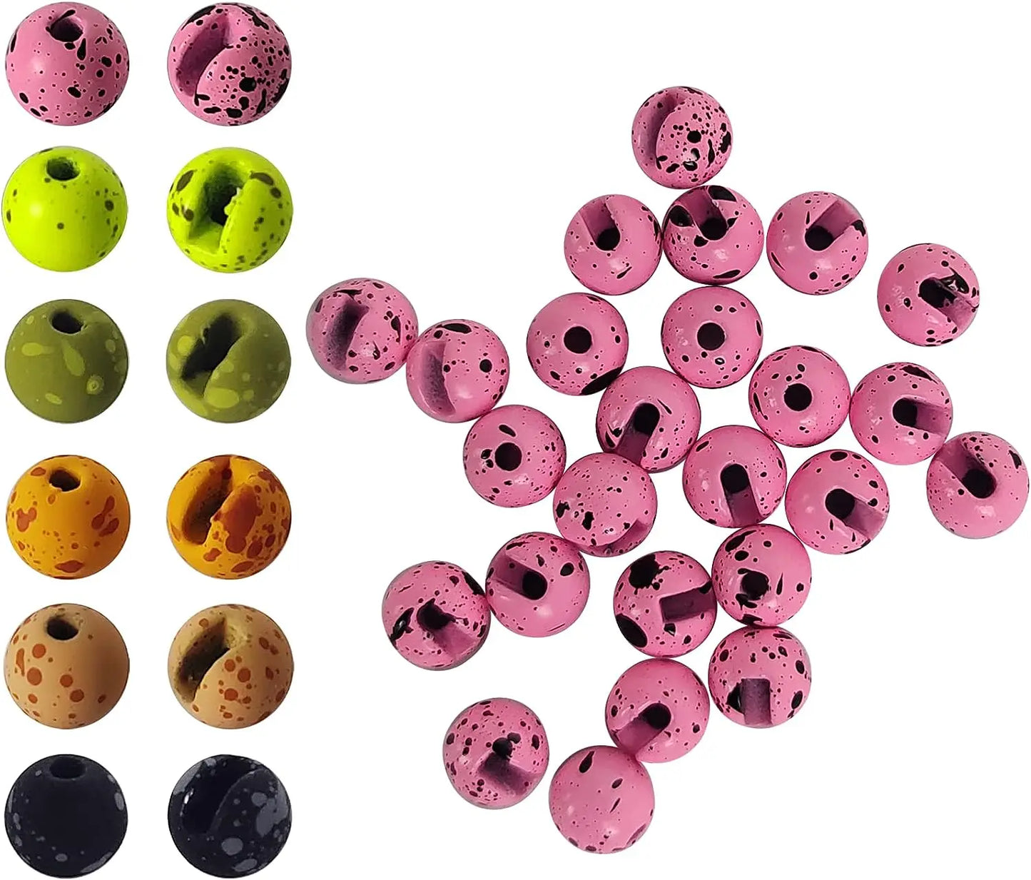 Eupheng 25PC Fly Tying Bead Balls – Nymph Fly Fishing Materials (2.5mm / 3.0mm / 3.5mm / 4.0mm)