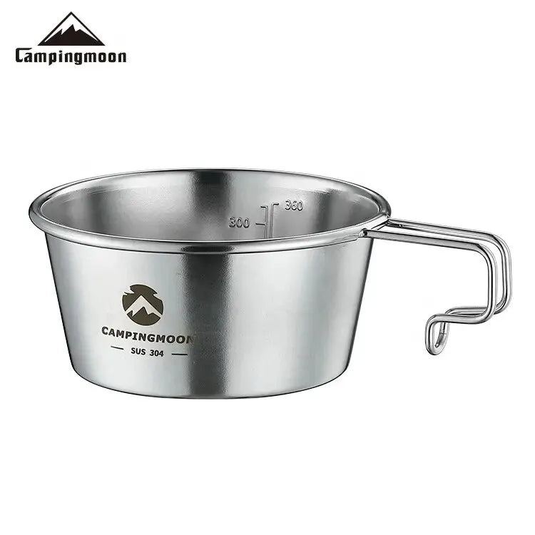CAMPINGMOON Outdoors S360 Large Capacity Stainless Steel Syrah Cup & Bowl – 450ml