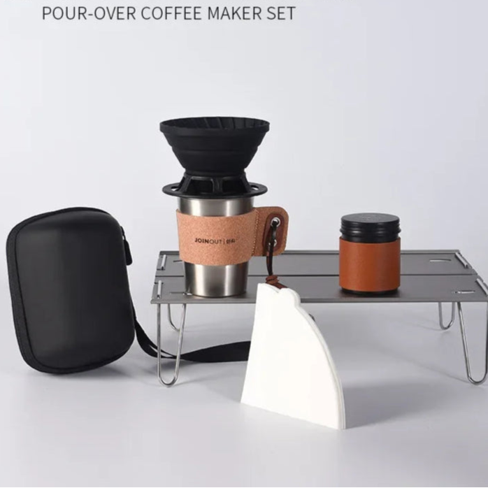Travel Hand-Brewed Coffee Set — Portable Pour-Over Perfection for Camp, Car, or Trail