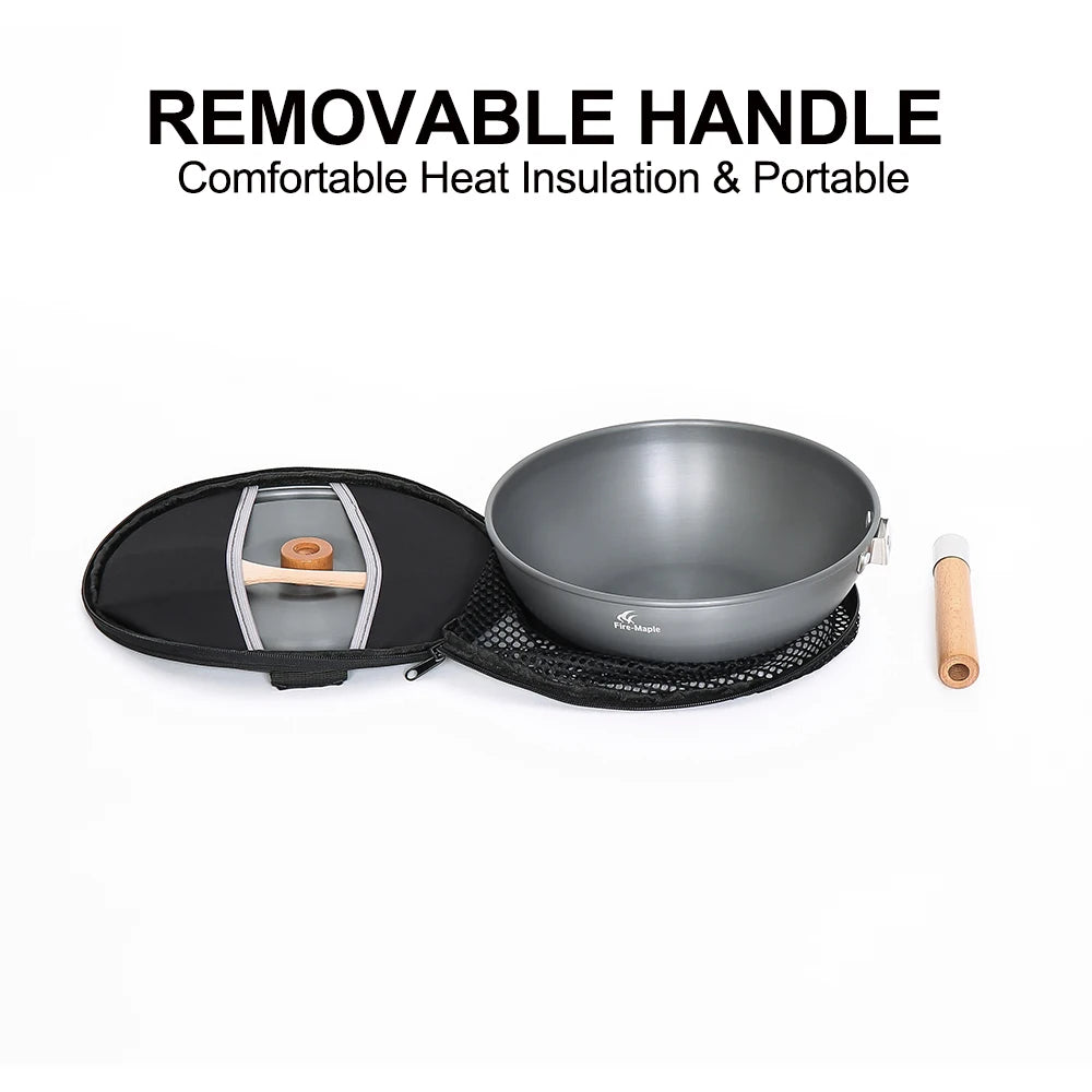 Fire-Maple Camping Wok – Lightweight Frying Pan & Stew Pot with Carry Bag | Outdoor Cooking