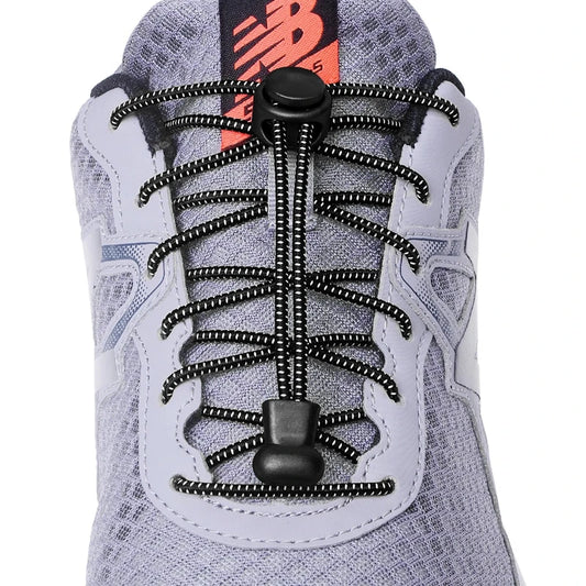 1 Pair Elastic No-Tie Shoelaces – Quick Lock Round Rubber Laces for Sneakers