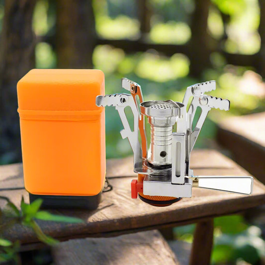 Foldable Ultralight Alloy Mini Gas Stove – Compact Cooking Power for the Outdoors
