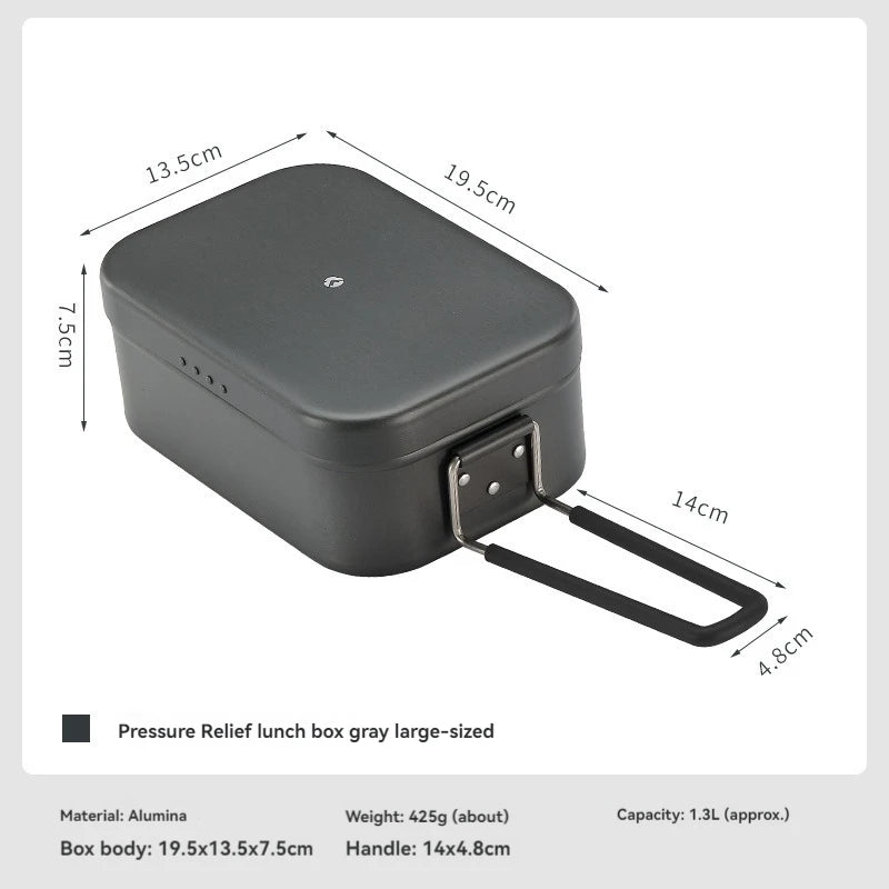 CAMPINGMOON Aluminum Oxide Portable Lunch Box — Heat-Ready, Trail-Tested, Adventure-Approved