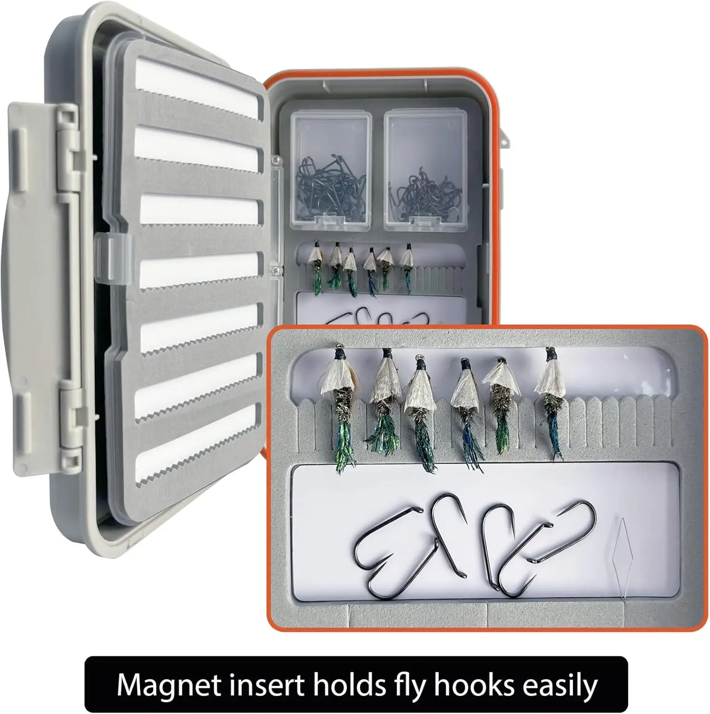 Aventik Waterproof Fly Box – 4-Layer Foam Insert, ABS Portable Lightweight Storage Case