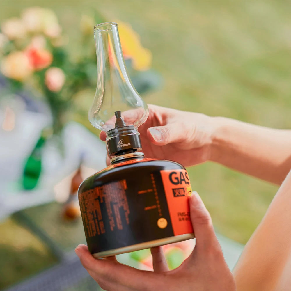 Fire Maple Tulip Gas Lantern Outdoor Fuel Lights Romantic Isobutane Ambiance Gas Lamp for Camping Hiking Backpacking