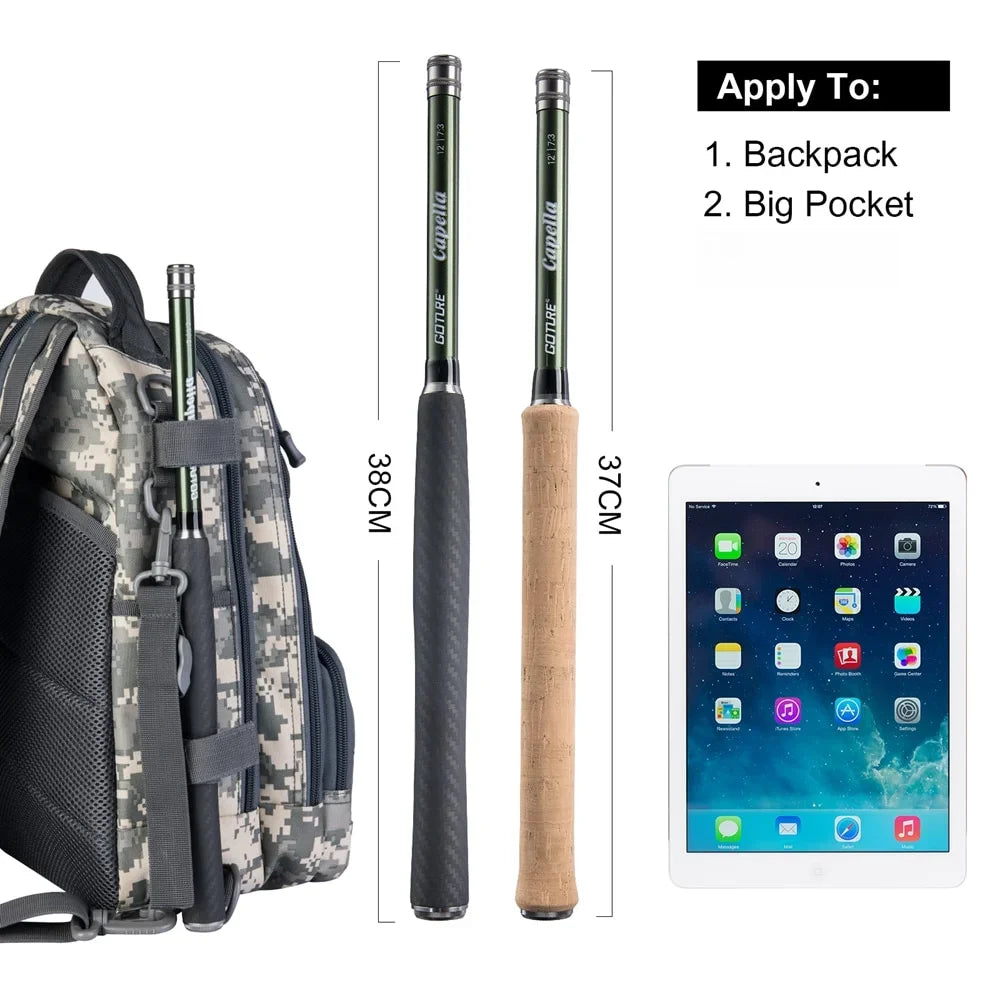 Goture 12FT Classical Tenkara Fly Fishing Rod Combo Super Lightweight • Portable • IM8 Carbon Fiber • Complete Trout Fishing Set