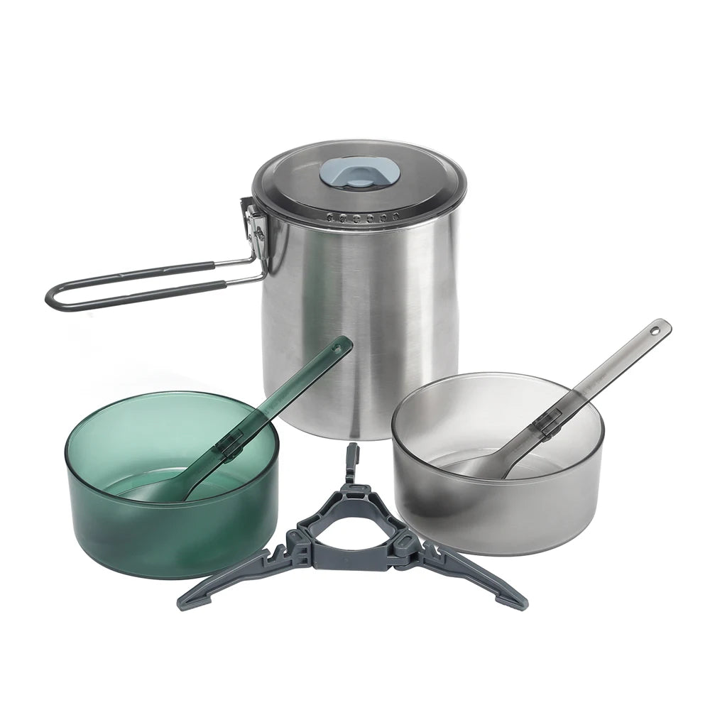 Fire-Maple Antarcti Duo Camping Cooking Set – 1.6L Stainless Steel Pot & Cooking Set for Outdoor Adventures