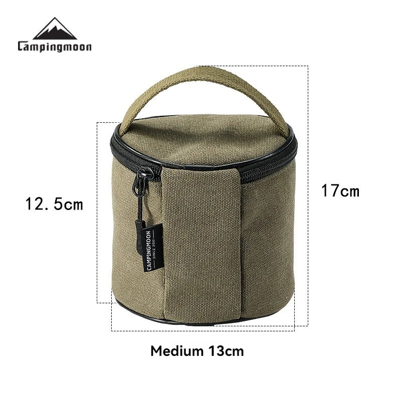 CAMPINGMOON NX-90-B Red Sun Heating Hood Storage Bag – Thickened Canvas Handheld Bag for Camping & Outdoor Gear