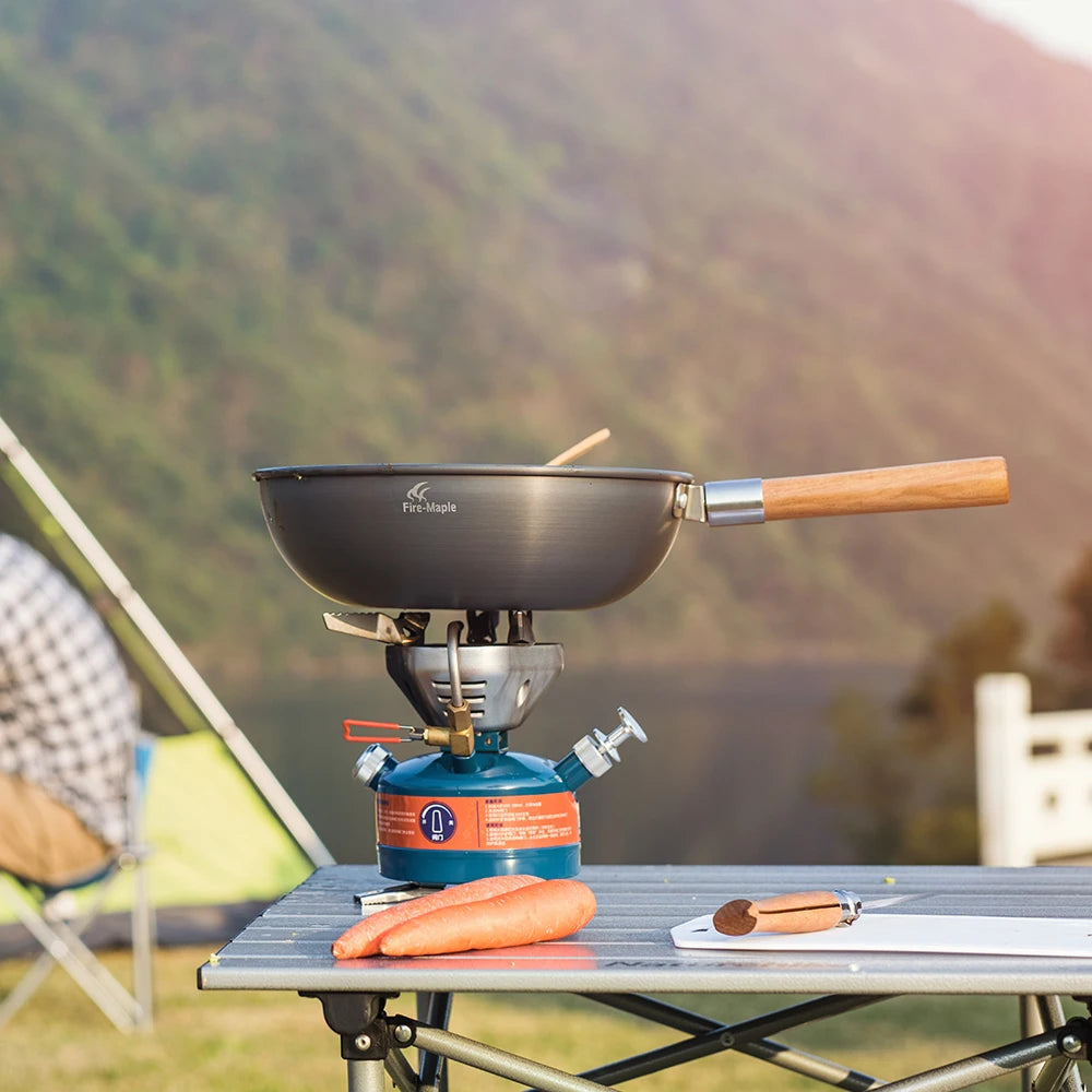 Fire-Maple Camping Wok – Lightweight Frying Pan & Stew Pot with Carry Bag | Outdoor Cooking