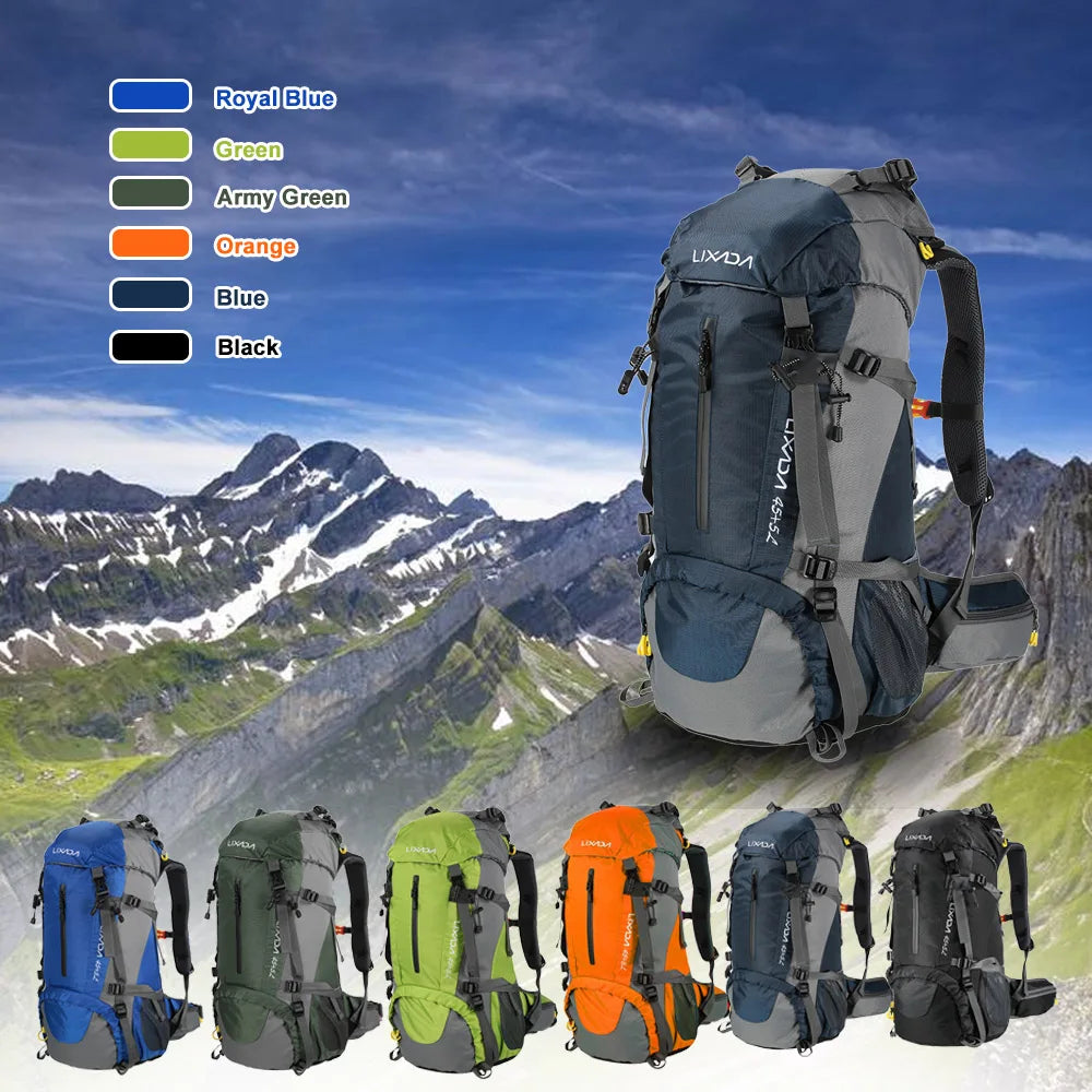 50L Waterproof Outdoor Backpack with Rain Cover
