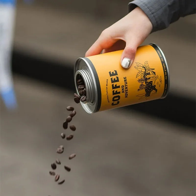 Portable Coffee Bean Sealed Jar – 150g/200g Tinplate Storage Container for Camping & Travel