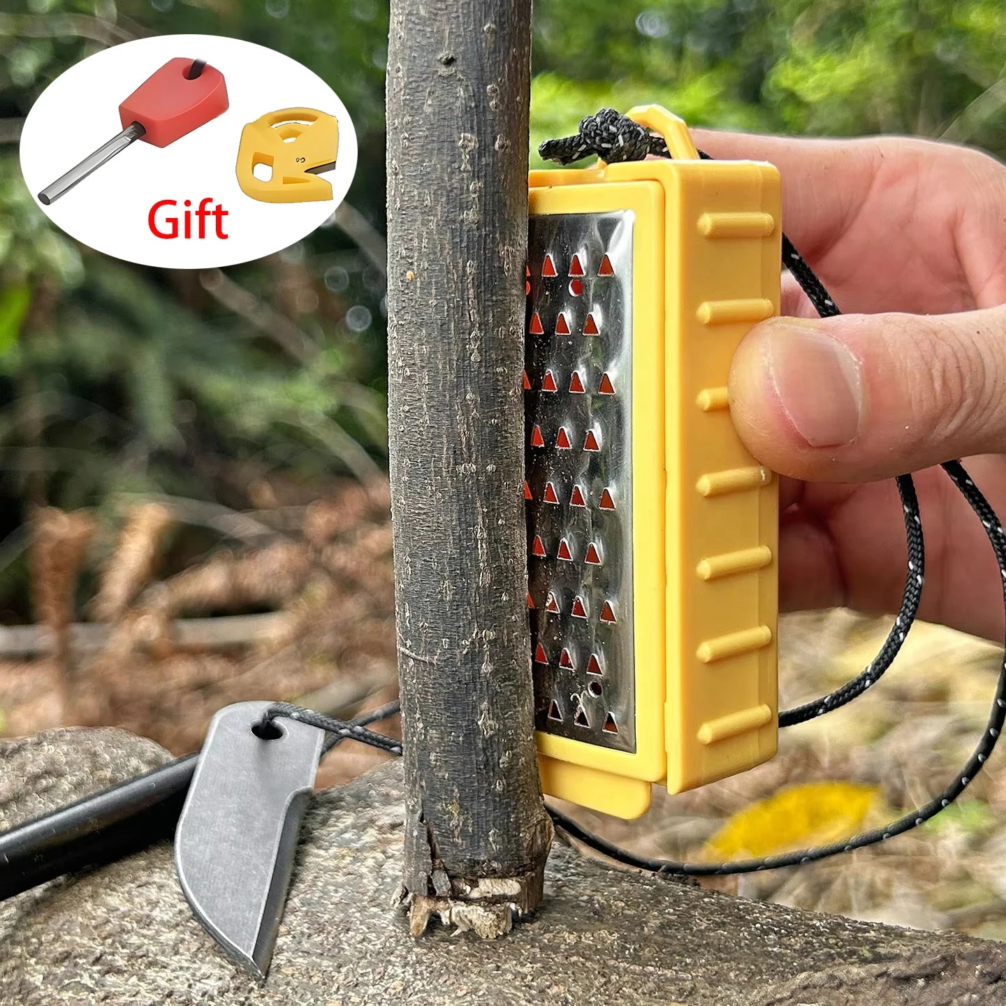 NEW Outdoor Camping Flint Set – Fire Starter & Tinder Maker Wilderness Survival EDC Tool Pack