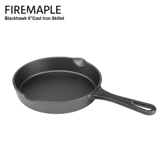 Fire-Maple Blackhawk 6'' Cast Iron Skillet – Skillet for Outdoor Cooking
