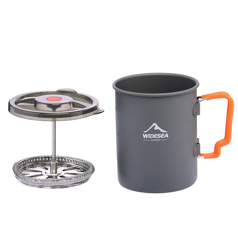 ☕ Camping Coffee Pot with French Press