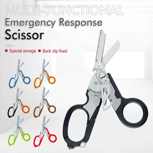 Raptor Emergency Response Shears – Multifunctional Scissors with Strap Cutter, Glass Breaker & Holster