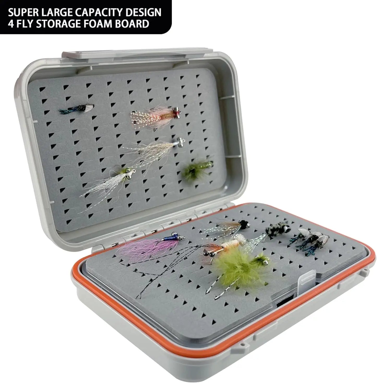 Aventik Waterproof Fly Box – 4-Layer Foam Insert, ABS Portable Lightweight Storage Case