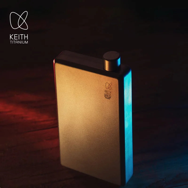 KEITH Titanium Pocket Flask with Funnel – 100ml / 200ml