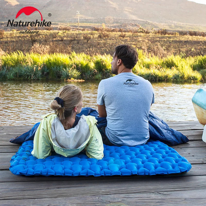 Naturehike Ultralight Double Air Mattress – Inflatable Folding Sleeping Pad for Camping, Hiking
