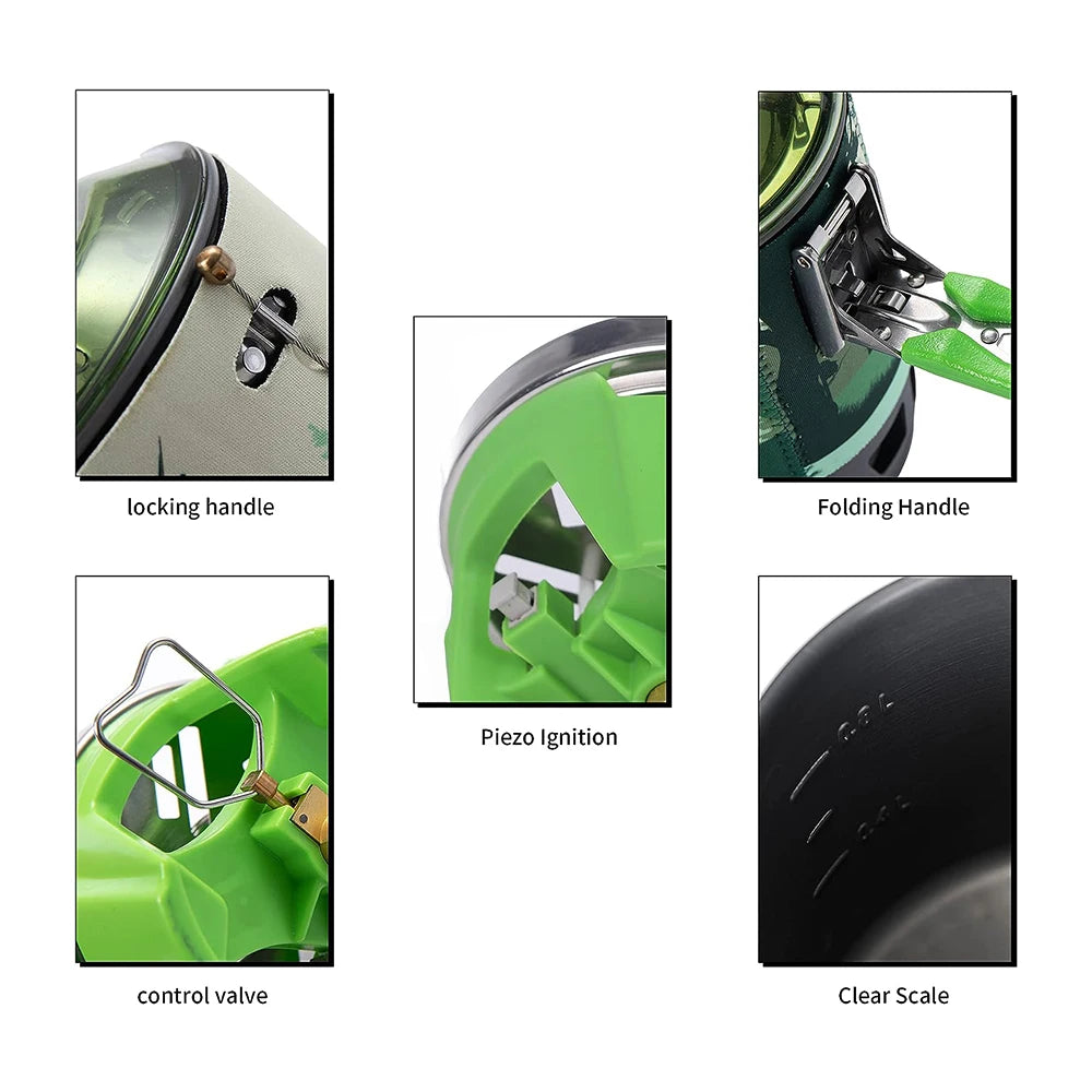 Fire Maple FMS-X3 Camping Cooking System – 2200W Gas Burner with 0.8L Pot & Piezo Ignition