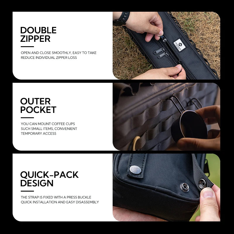 CAMPINGMOON BK-40 Black Waterproof Canvas Storage Bag