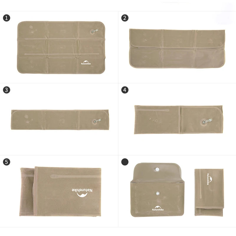 Naturehike Square Inflatable Pillow – Ultralight Folding Travel Pillow for Camping & Hiking