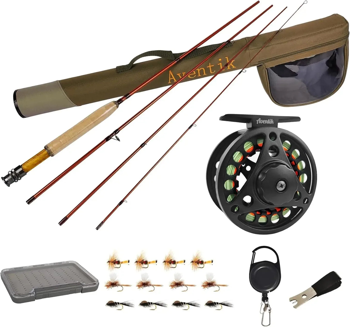 Aventik Extreme Fly Fishing Rod & Reel Combo Kit (0–6WT) with Travel Case