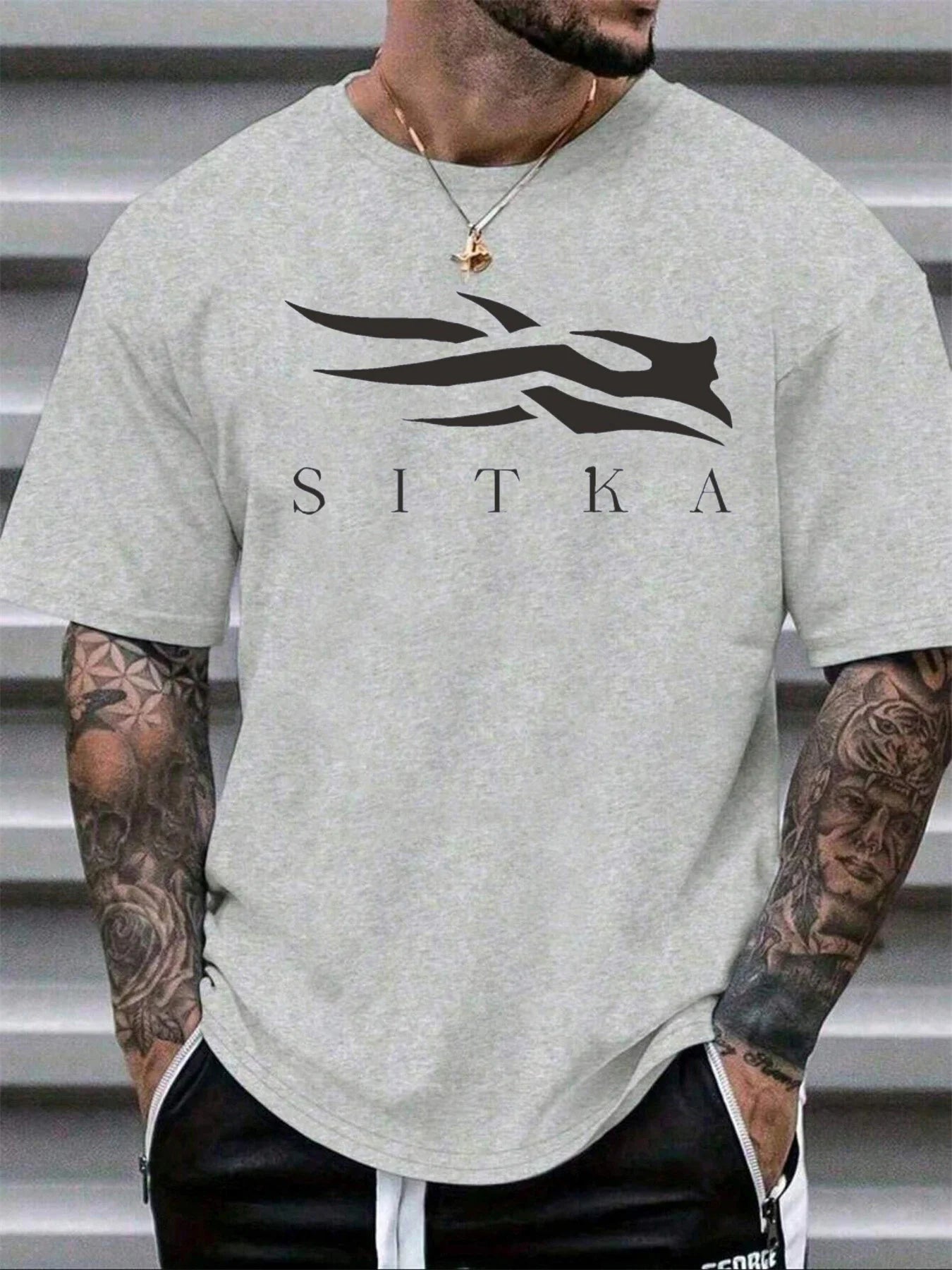 Men’s SITKA Letter Print T-Shirt