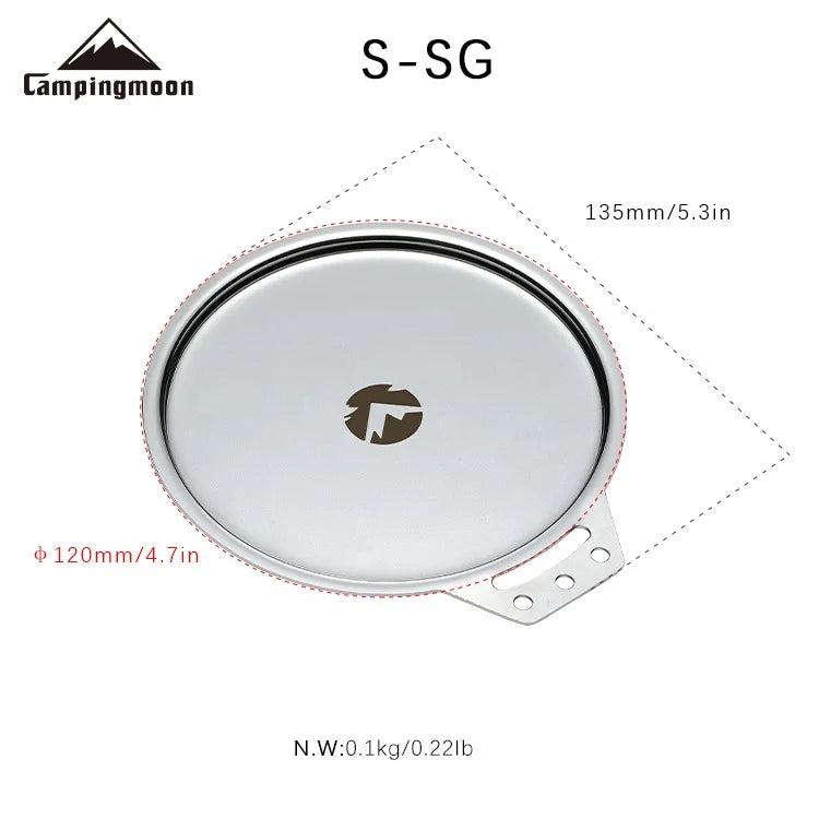 CAMPINGMOON 450ml Sierra Bowl – Stainless Steel Outdoor Tableware with Storage Bag