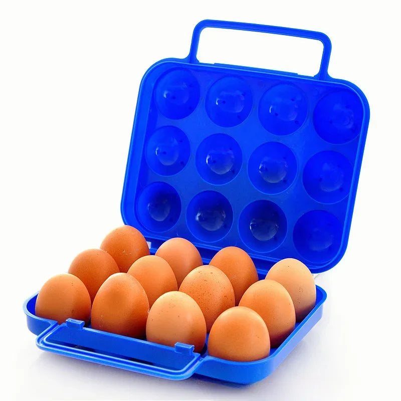 2 / 4 / 6 / 12 Grid Egg Storage Box - Portable Egg Holder Container for Camping