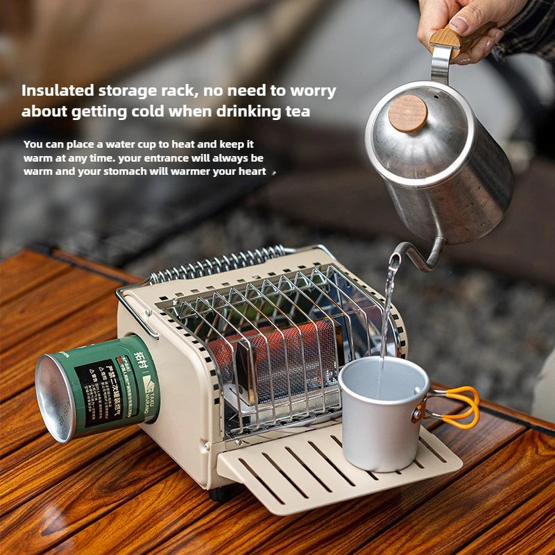 Outdoor Mini Heating Stove – Portable Camping Gas Heater for Fishing, Car Use & Winter Camping
