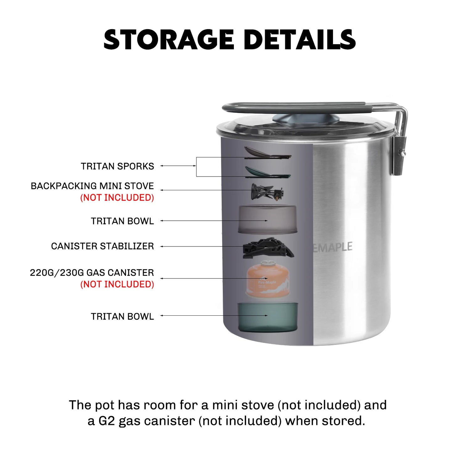 Fire-Maple Antarcti Duo Camping Cooking Set – 1.6L Stainless Steel Pot & Cooking Set for Outdoor Adventures