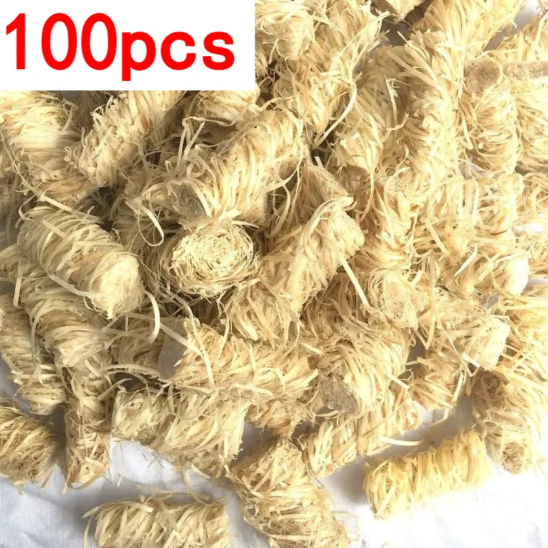 100pcs Natural Fire Starters – Easy Ignition for Fireplaces, Campfires, BBQs & More